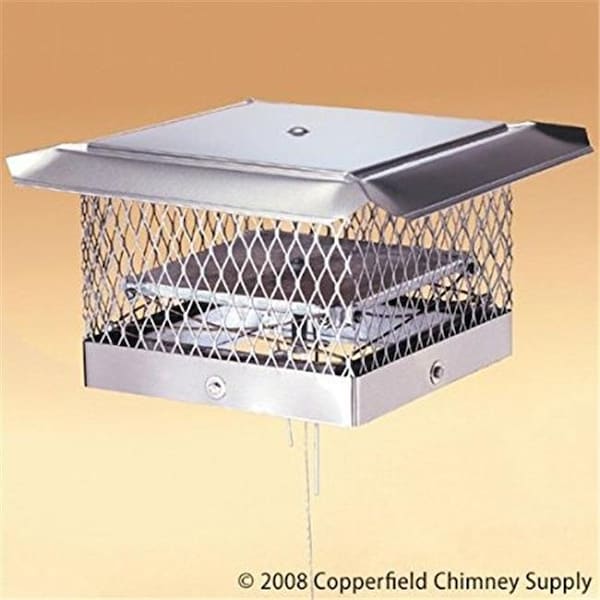 Lock-Top Lock-Top 9522 13 x 17 in. Stainless Steel Lock-Top II Chimney Cap-Damper; 0.62 in. Mesh 9522 - main